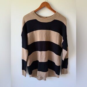 Striped Black and Tan Sweater